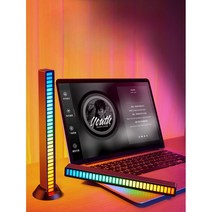 게이밍 사운드바 RGB 조명 게임용 컴퓨터 리듬 장식품 LED 무드등, A