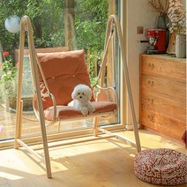 흔들의자 야외 실내 스윙체어 안락의자 리클라이너 암체어, 올리브그린그래스그린 (자유시트쿠션)