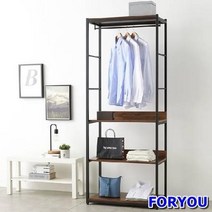 ForU90 스토리홈 리코 드레스룸 선반 행거 장롱 수납장 서랍장, 멀바우, 상세페이지 참조