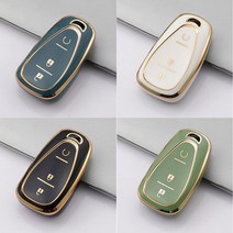 쉐보레 스파크 말리부 TPU 스마트키 키케이스 CR-3G-4, 4.(CR-3G) 키케이스만 (그린골드)