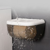 신스토어 선반형 방수 욕실 휴지걸이 접착식, 1개, 화이트
