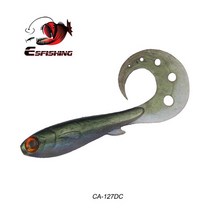 ESFISHING 미끼 소프트 곱슬 수영 100mm 6g 6pcs 지그 낚시 파이크 송어