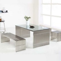 야외벤치 등벤치 의자 공원 벤치 버스정류장, 식탁