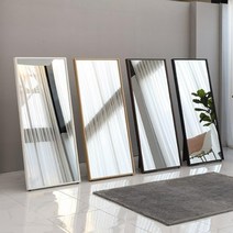 견고한 (거치대형) 대형 전신 거울 (4색) 스탠드 우드 사각 미용실 매장, 오크