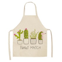 카페앞치마 예쁜 보육교사 앞치마 cactus pattern 주방 앞치마 여성용 민소매, 9, 66x47cm