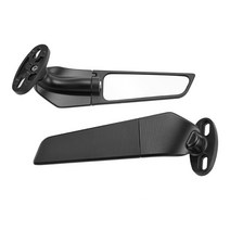 윙 미러 CBR650R/F CBR500R CBR250RR CBR600RR CBR900RR CBR1000RR 조정 가능한 사이드 회전 백미러 바이크 오토바이, [01] Black