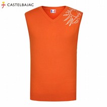 까스텔바작 까스텔바작 남성 그래픽 브이넥 니트 베스트 BG0FSV001