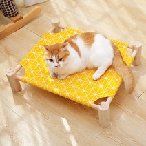 디지펫 원목 강아지 고양이 해먹 침대, 사각침대형, 토끼