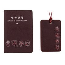 롤시 한국의미 가죽 여권지갑 여권케이스