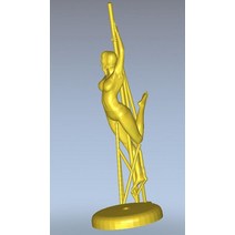 STL 파일 형식 조각상 dancer_2 의 cnc 또는 3d 프린터 용 3D 모델 릴리프, 한개옵션0