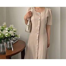 리리쥬 핀턱 진주 롱 원피스