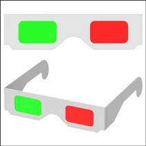 션턬필슈@3D 입체안경 적녹(완성품) 10개 학습완구 과학준비물 적경 입체경 용경 컬러경 교육 교구 과학경/*캐, 션턕욥션!!