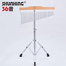 윈드차임 36계음 스탠드 오르프 윈드벨 악기, 실버 실버 브라켓