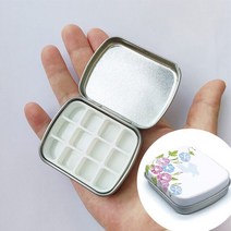 미니팔레트빈12 그리드 미니 수채화 상자 휴대용 물 컬러 팔레트 여행 그림 스케치 페인트 귀여운 스토리지, 08 No 8
