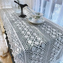 순면 펀칭 레이스 식탁 러너 신발장 캐비닛 TV다이 덮개, 45*150cm