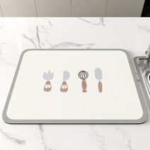 지아나 규조토 주방 테이블 식기 건조 매트 설거지 건조 패드, 50*60cm, 스타일4