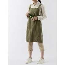 캔버스 X스트랩 2포켓 미용실 네일샵 미술학원 바리스타 카페 앞치마 4COLOR, 머스타드옐로우