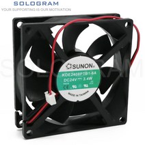 배기 팬 펜 sunon kde2408ptb1-6a dc 24v 3.4w 2pin 808025mm 8025 서버 냉각 용 1pc 브랜드, 없음