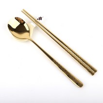 국산 웨이티타늄 한식수저 숟가락 젓가락 고급 수저세트 올스테인레스 티타늄도금, 10Pset