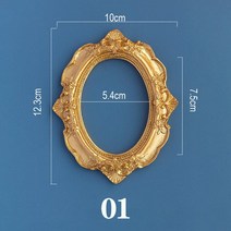 빈티지소품 원룸꾸미기 빈티지인테리어소품 골드 사진 프레임 사진 배경 유럽 스타일의 보석 네일 아트 사진 배경 장식 액세서리, 01