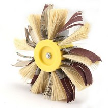 목재 프라이머 샌딩용 150mm x 샤프트 장착 사이잘 및 에머리 천 연마 브러시 휠 80-400Grit 1 개, 01 1pc grinding wheel_04 240