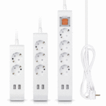 현대일렉트릭 하이탭 USB 개별 고용량 절연 멀티탭, 개별스위치, 5구, 1.5M