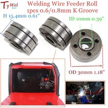 솔리드용접봉 논가스용접봉 용접봉 1pcs 용접 와이어 공급 롤 v knurl k 홈 0.6mm 0.8mm 0.9mm 1.0mm mig 용접기 와이어 피더 용 플럭스 코어드, k 0.8-0.9mm
