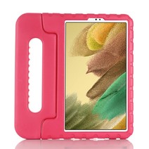 삼성 갤럭시 A7 라이트 8.7인치 SM-T220 SM-T225 키즈 케이스 충격 방지 에바 케이스 범퍼 커버 핸들 스탠드 컨버터블 핸들 경량 보호 커버, 로즈 레드