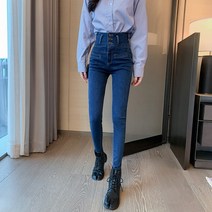 여자 스판 스키니 진 청바지 여성 흑청 그레이 데님 팬츠 하이웨이스트