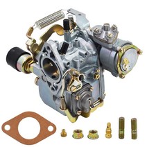 Waltyotur Carburetor 113129031K Replacement for Volkswagen Beetles Dual Port 1600cc Engine with 12V