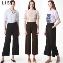 [리스트.] [리스트] 사이드 슬릿 와이드 밴딩 팬츠