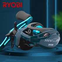RYOBI SMAP ZPM 6+1BB 마그네틱 브레이크 시스템 포함 캐스팅 낚시 릴 오른손/왼손, Blue, 우핸들