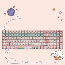 Lofree 로프리 기계식키보드 키캡 DIY PBT 염료승화 68 69 100 101 키, 무, 고양이 테마 키캡 100키