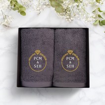 송월타올 결혼 결혼식 웨딩 답례품 수건 인쇄무료, 1개, 16. 30수 150g 항균무지 - 진하늘