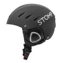 미국발송 STOMP 스키 및 스노보드 스노우 스포츠 헬멧 내장 포켓 이어 패드 포함 무선 드롭인 헤드폰용 (매트 블랙 XL), X-Large, Matte Black