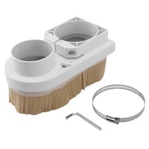 목공라우터 트리머 소매 스핀들 더스트 커버 수집기 CNC 라우터 조각 밀링 머신 목공 전동 공구 100mm 슈, 01 WHITE