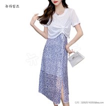 끈나시 원피스 여성 시폰 잔꽃 캐주얼치마 뉴타임즈 C11 B079F001