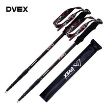 디벡스 옵틱 4단 초경량 190g 등산스틱세트+스틱케이스, 메탈레드