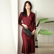 아나운서 원피스 첫출근복장 기상캐스터 하객룩 긴팔 미시 의상 고급 정장 피로연 하객 소개팅룩 오피스룩