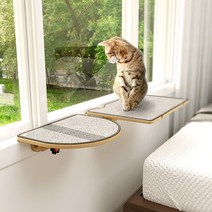 고양이 창틀 선반 -큐브플래닛- (식빵 토스트 모양 고양이 쉼터), 브라운 카펫, 식빵 선반