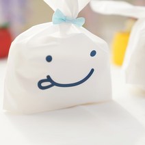 수제쿠키 답례품 포장지 머랭쿠키 어린이집 선물 포장지 20개입, 파란스마일