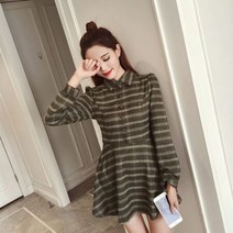 체크 플레어 원피스 b4