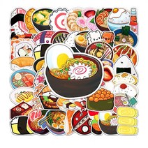 입체스티커 큐빅 데코 접착 스티커 10/30/50pcs 음식 만화 스시 라멘 장난감 수하물 Ipad 컵 저널 도매 427EA 2, 50-PCS