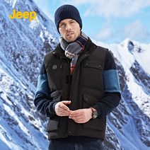 Jeep 골프 조끼 패딩 남성 겨울 오리 다운 2022 코트 초경량 민소매 재킷 초박형 따뜻한 경량 다운 재킷 YKR02MJZH