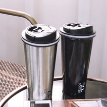 텀블러 블랙실버메탈 휴대용 500ml, 상세설명 참조, 블랙메탈