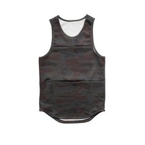 새로운 스포츠 남성 조끼 컬러 근육 피트니스 여름 모델 유럽 및 미국 빠른 건조 레저, 02 Green camouflage_04 XXL
