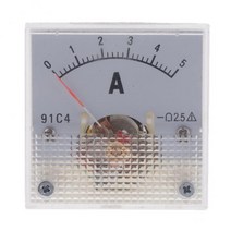 DAMMAIDDAO 2x 1pc 0-1A/2A/3A/5A/10A 패널 전류계 전류계 미터, 0-5A, 화이트, 플라스틱