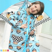 말랑컴퍼니_프릴 몽키 유아 레인코트(3-7세) 204079 남아 귀여운 비옷 아기 용우비 여아_Mallan+말랑