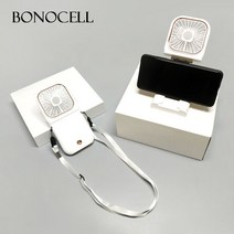 [보노셀] 초슬림 폴더블 미니선풍기/스마트폰거치/USB보조배터리, 색상:핑크