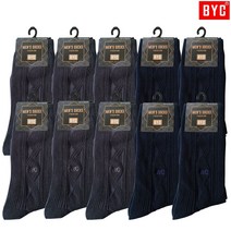 BYC 신사 정장양말 작업양말 리턴자수3호10족 (10매)